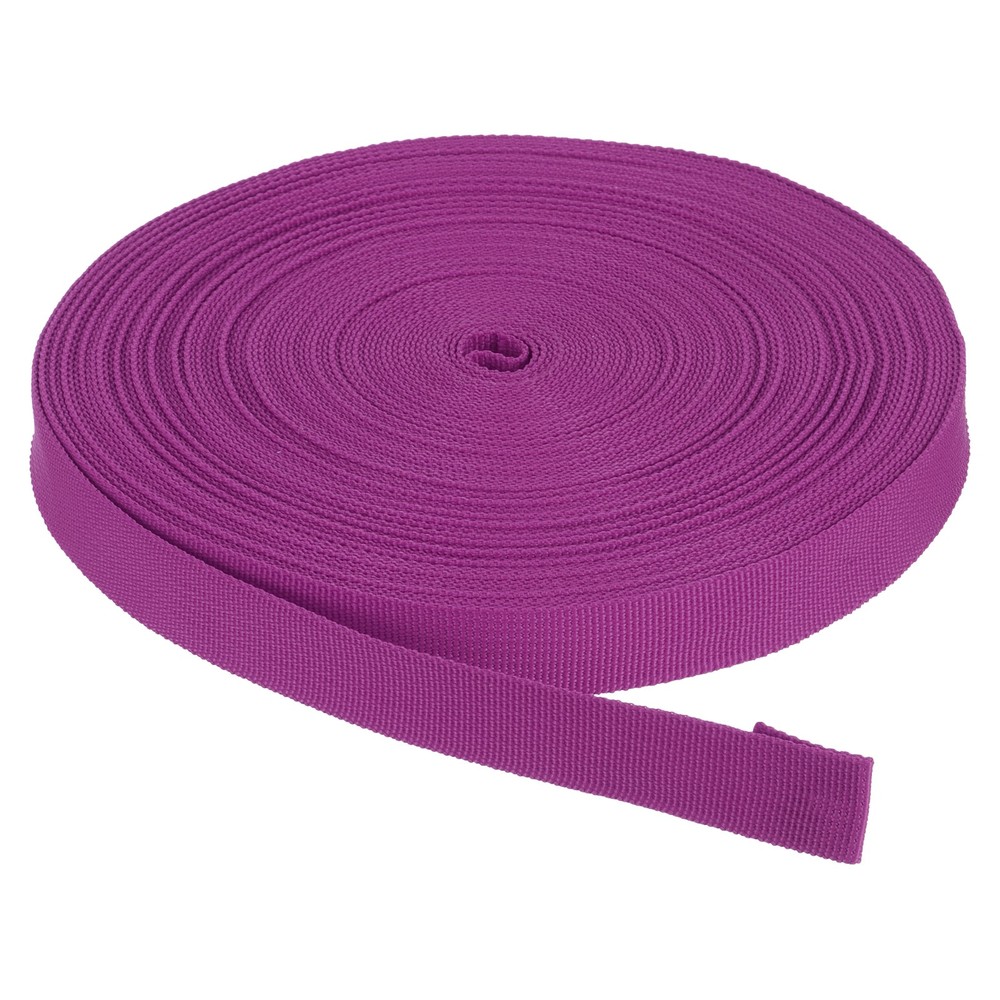 Nylon Webbing Strap 25Yards 7/8" Polypropylene Lightweight Strap Deep Hot Pink