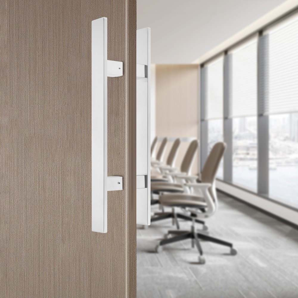 H-Shaped Push Pull Door Handle Stainless Handle Sliding Dual Sided Door Handle