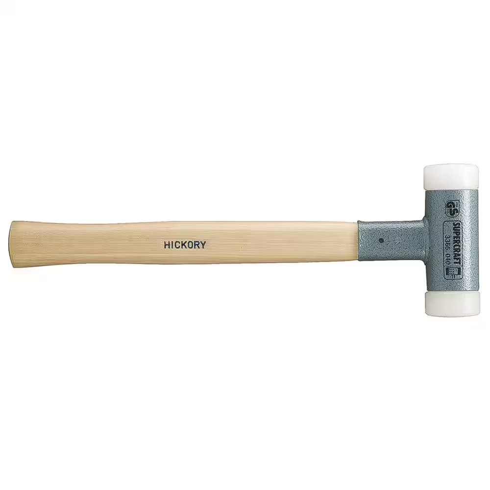 35 Oz. Dead-Blow Hammer with Hickory Handle and Replaceable Nylon Face Inserts