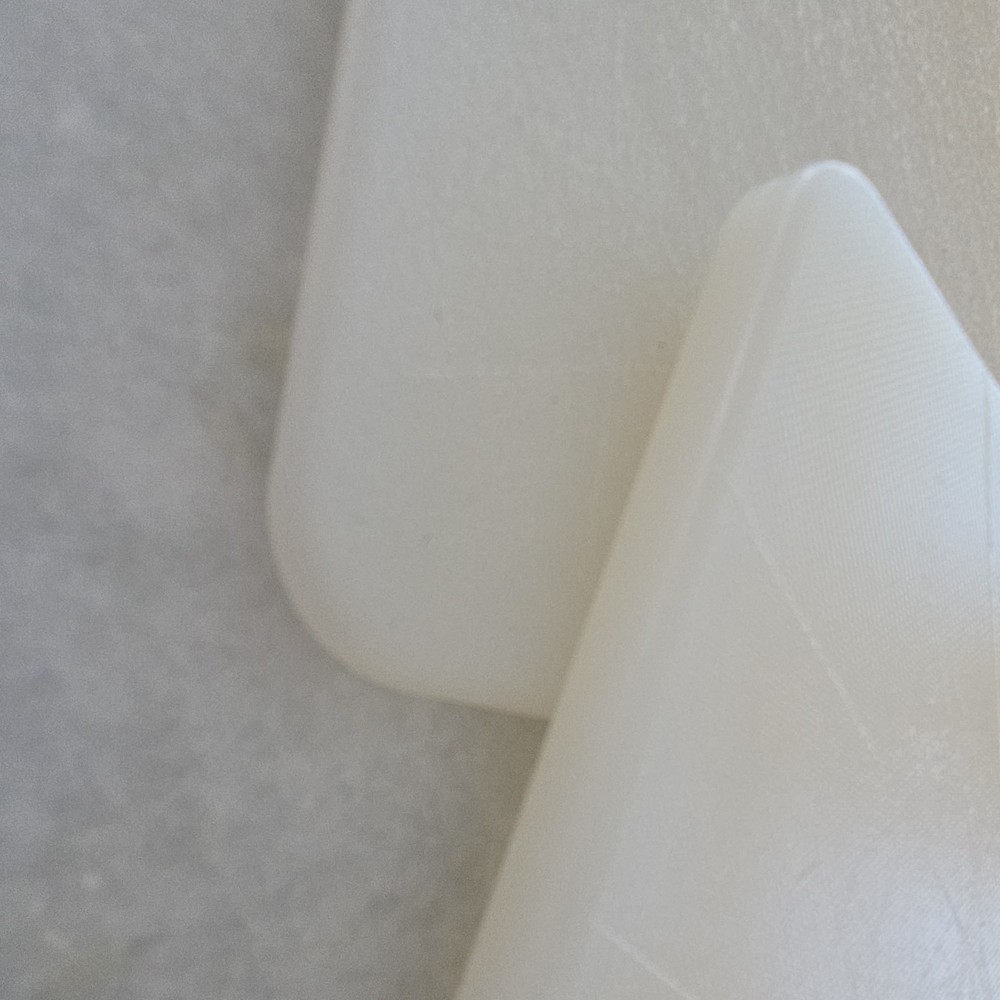 White Plastic Rectangular Cutting Board Set of 2 with Handles