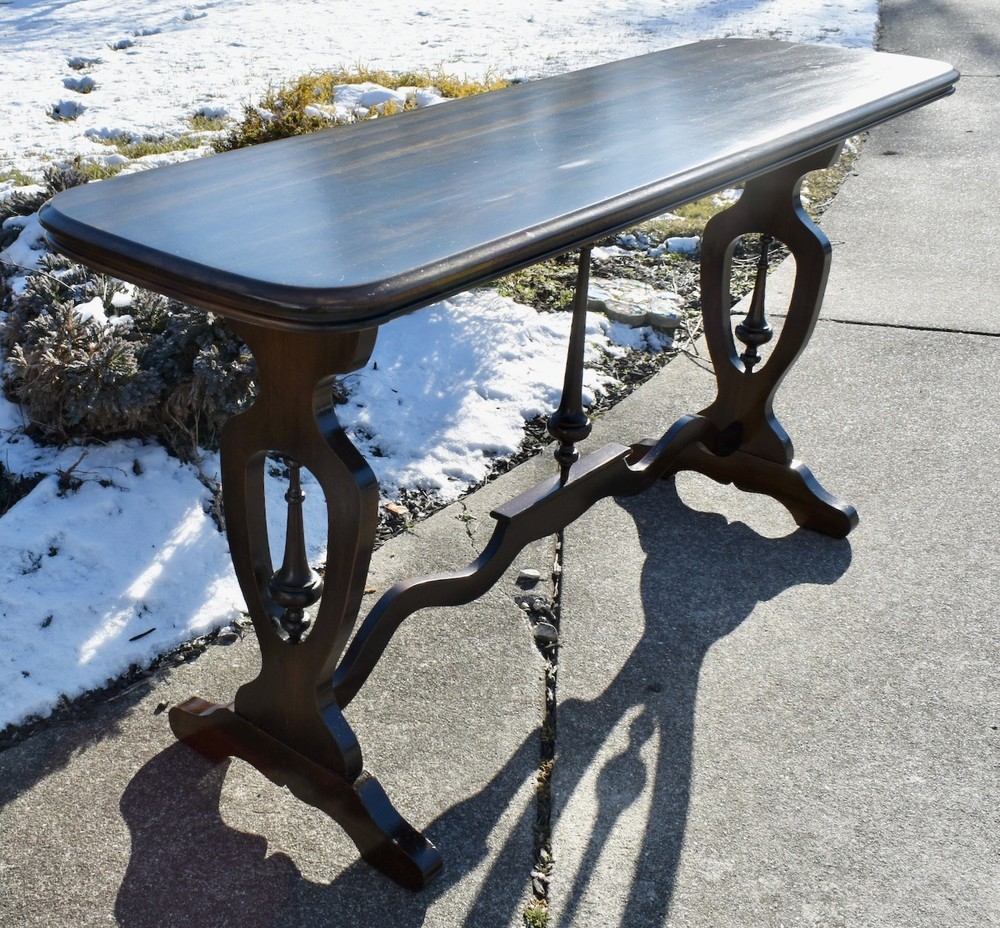 Vintage Walnut Jacobean Style Console/Sofa Table