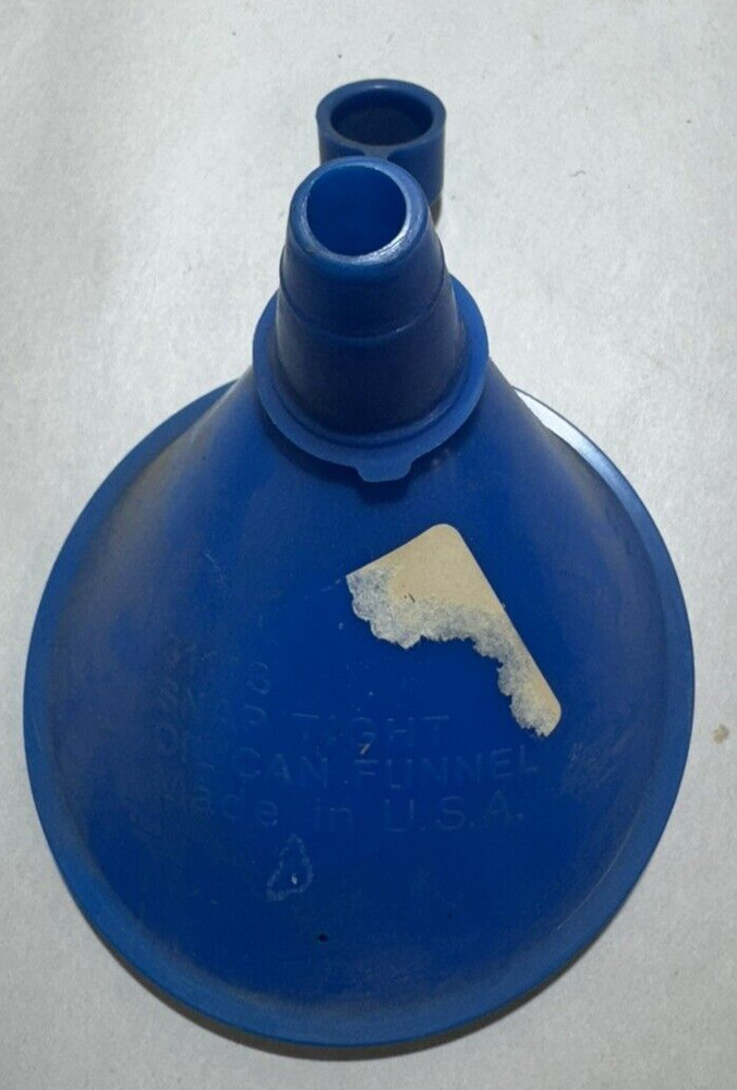 NOS Vintage Plastic Funnel- Blue (A4)