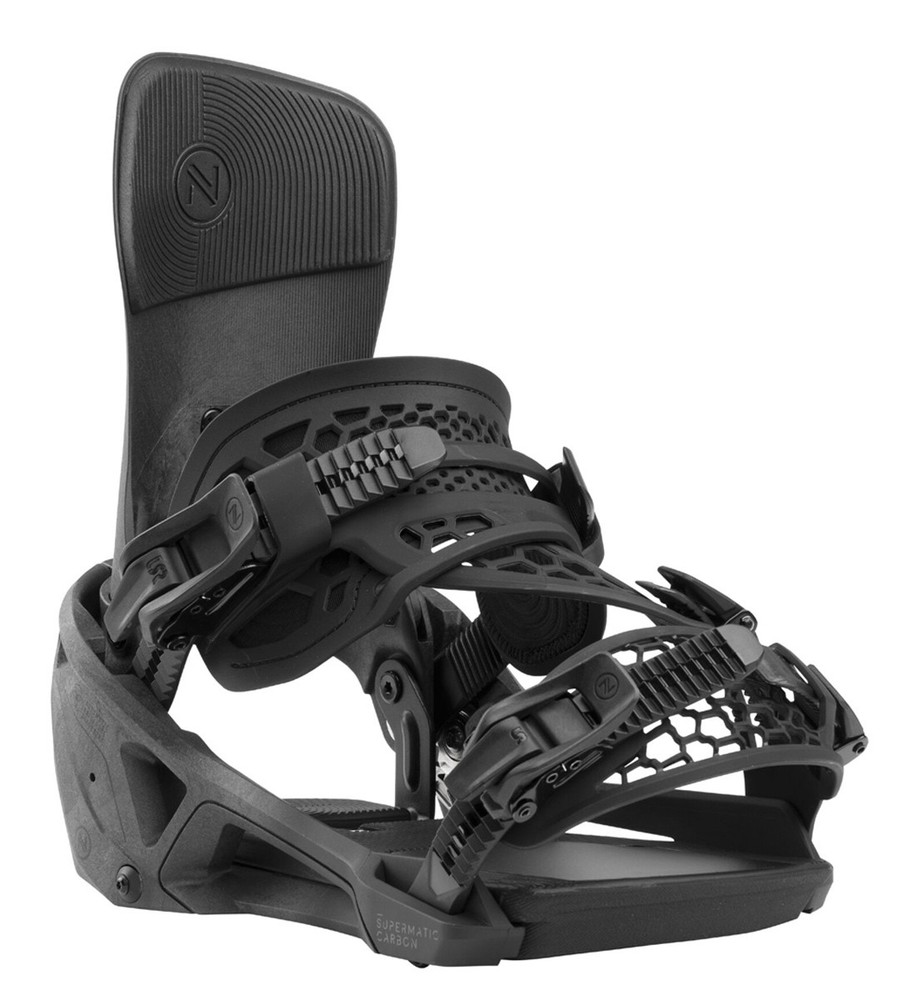 2026 Nidecker Carbon SuperMatic Snowboard Bindings Black Medium
