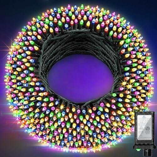 Christmas String Lights Outdoor, 12 Modes and Timer 1500 LED 470FT Multicolor