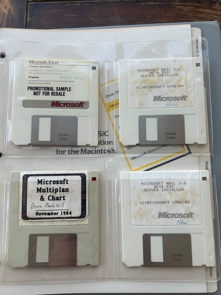 Vintage Microsoft Macintosh Demo Software Lot Excel Word Multiplan Floppy