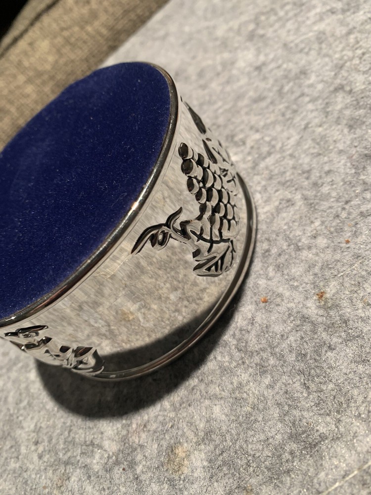 Silver Plate GRAPES Wine Bottle Coaster