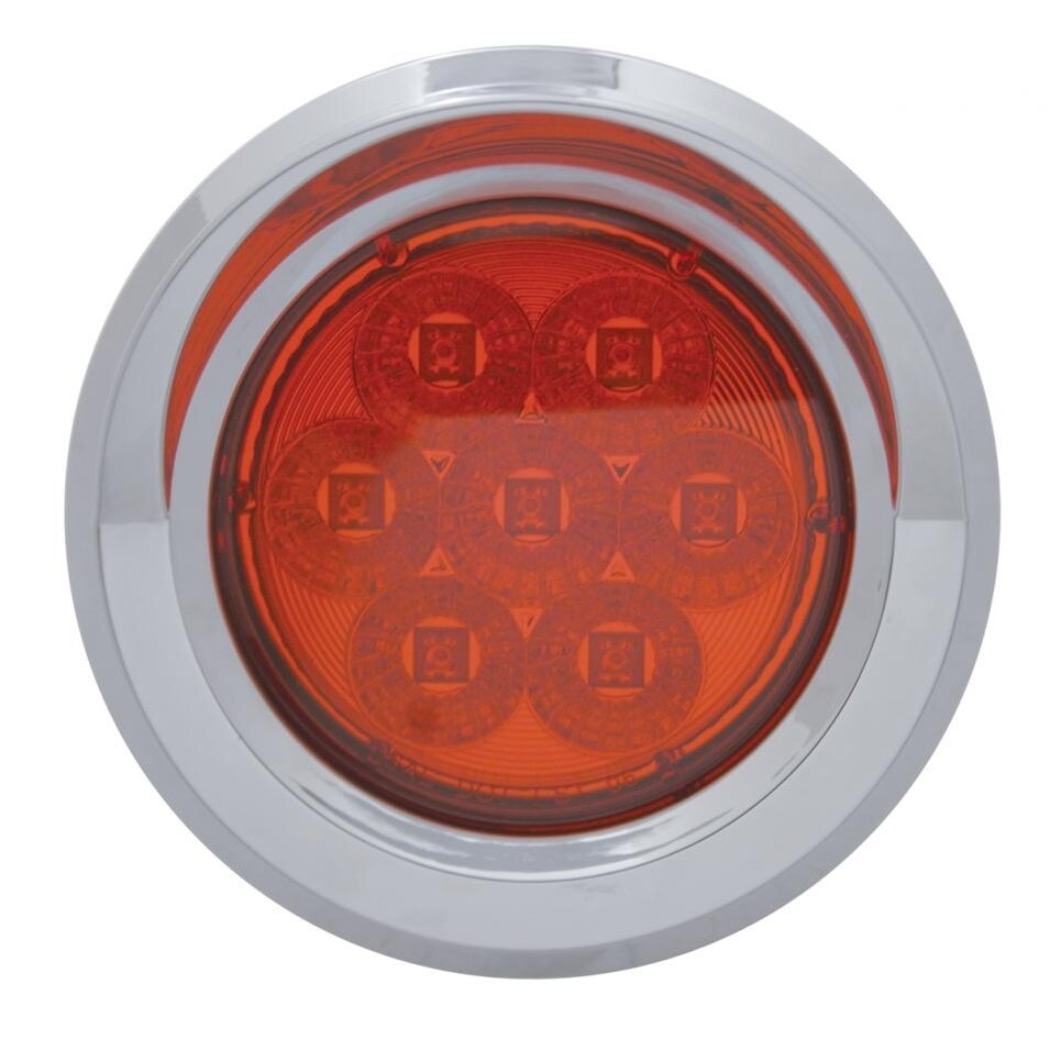 4" Chrome Plastic Security Ring w/ Snap-On Visor - Set of 2