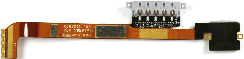 OEM MICROSOFT SURFACE 2 1572 10.6" CHARGING PORT MICRO SD CARD READER FLEX CABLE