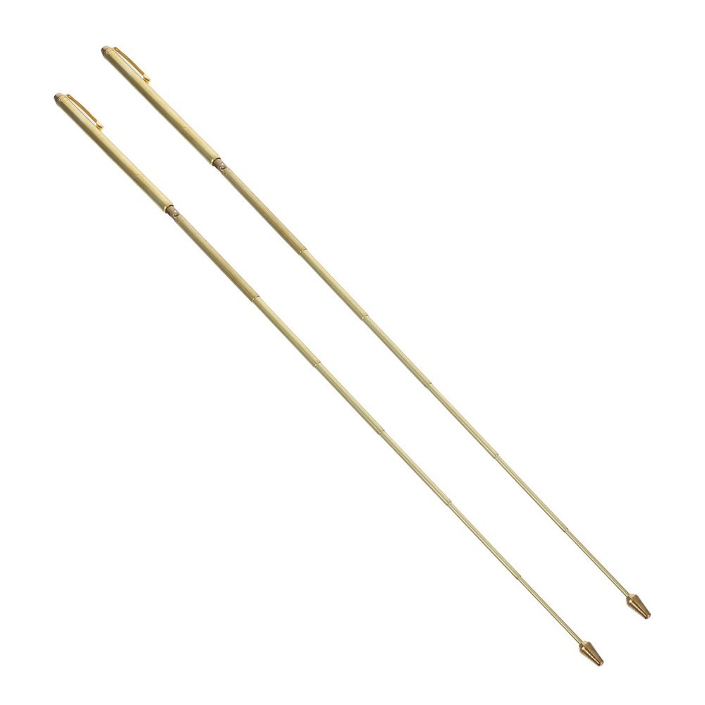 2 Pcs Water Divining Stick Tool Dowsing Rods Copper Detecting Kit