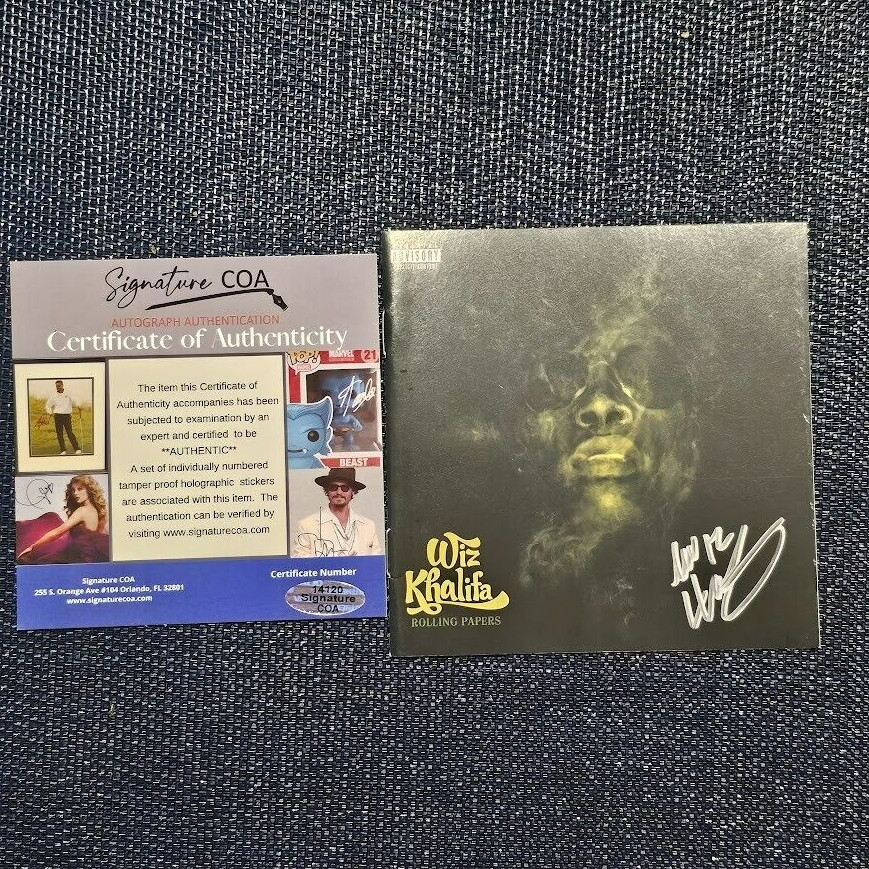 Wiz Kahlifa Signed Rolling Papers CD Autographed authenticated COA