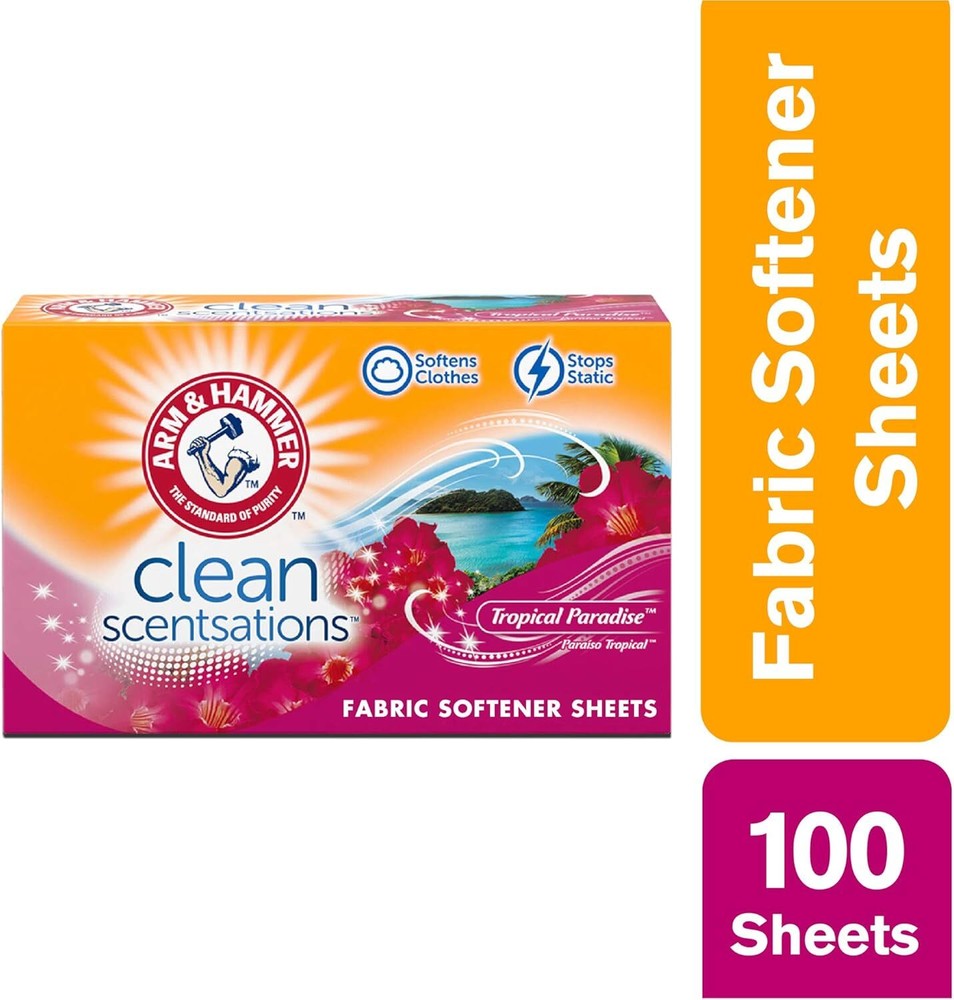ARM & HAMMER Fabric Softener Sheets, Tropical Paradise, 100 ct