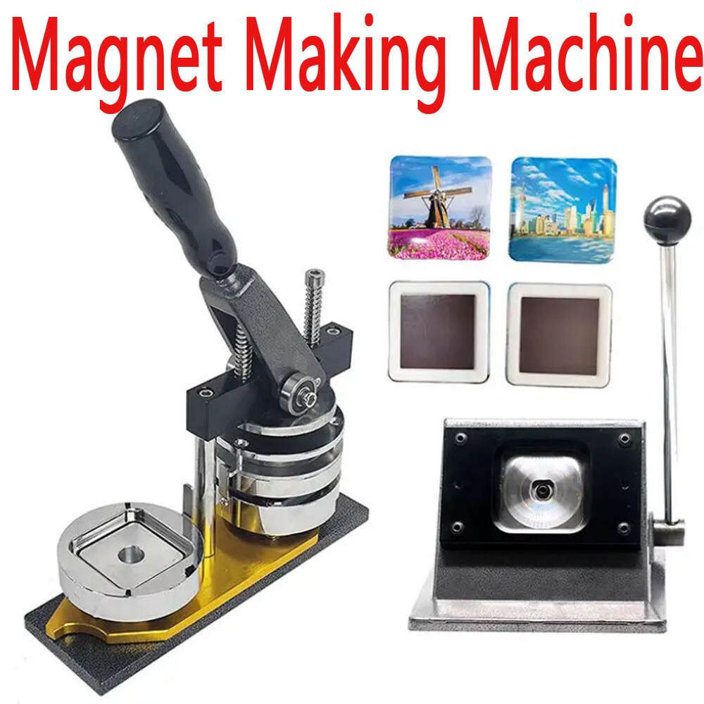 100 pcs fridge magnet material square 50*50mm button maker machine