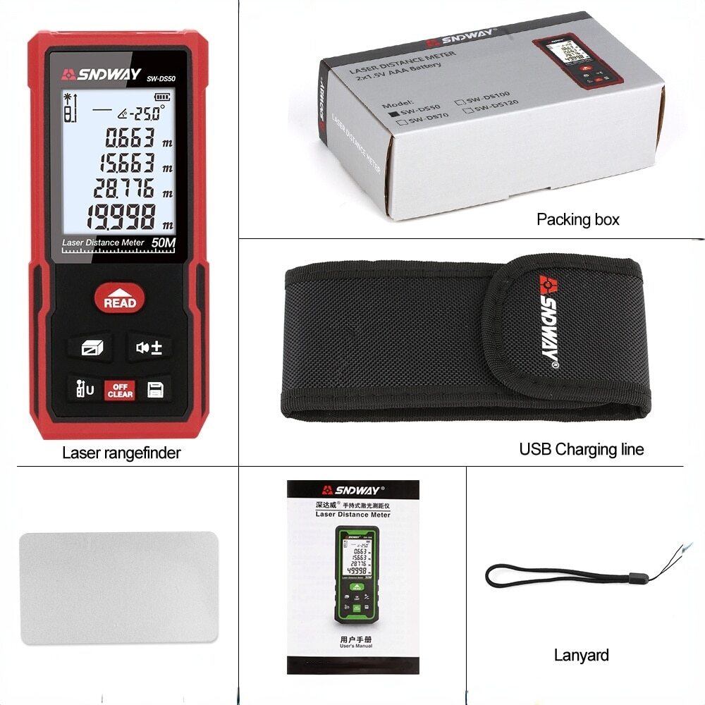 Laser Rangefinder Accurate Digital Laser Rangefinder Handheld Distance Meter