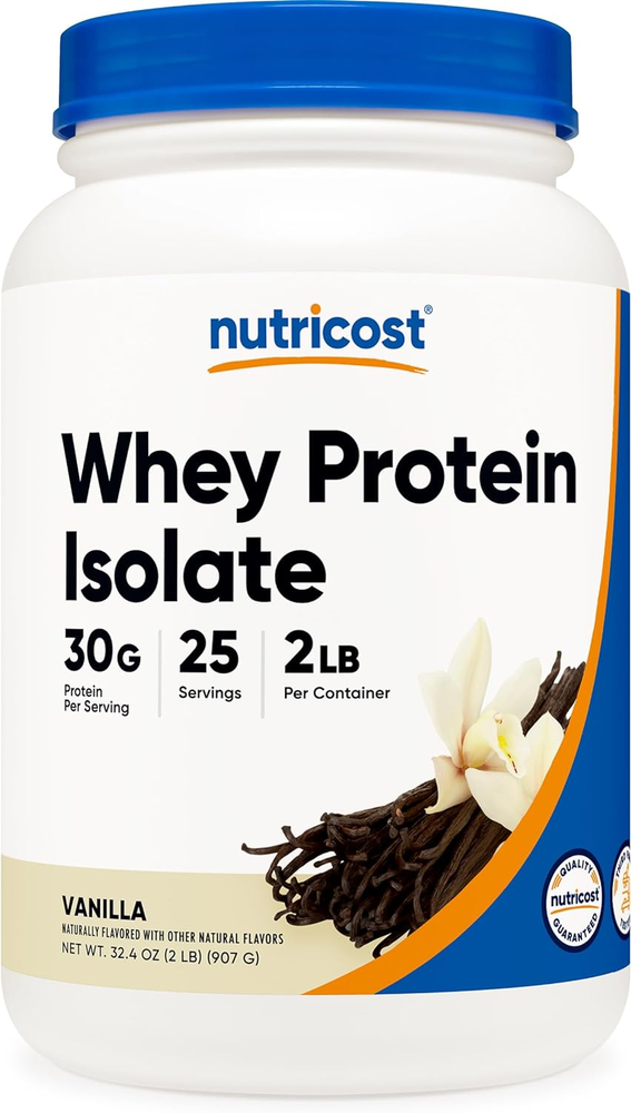Nutricost Whey Protein Isolate, 30 Grams of Protein Per Serving, Non-GMO