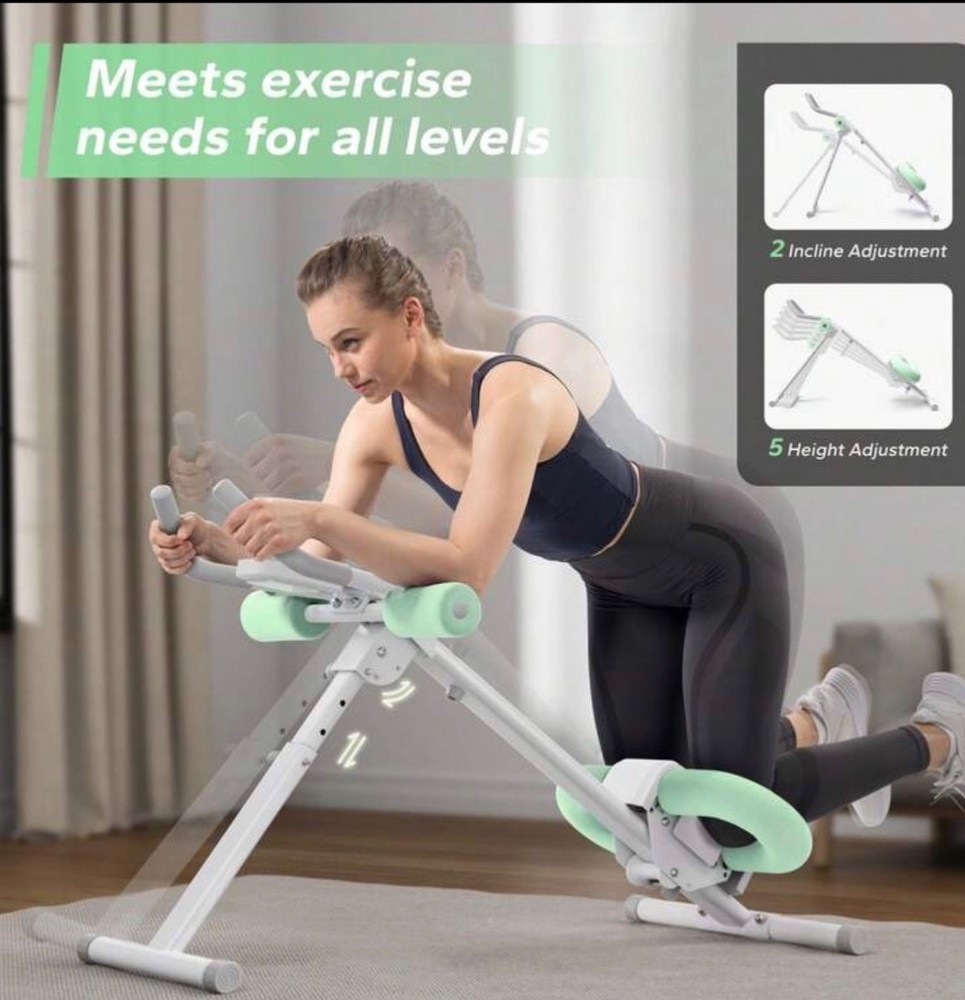 AUS Adjustable Foldable Ab Trainer Bench Core & Glute Workout Machine Home Gym