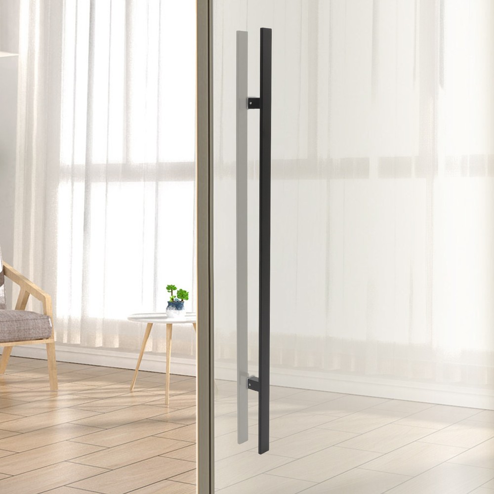 Door Handle Stainless Steel Handles H-shaped Double Sided Push Pull Door Handle