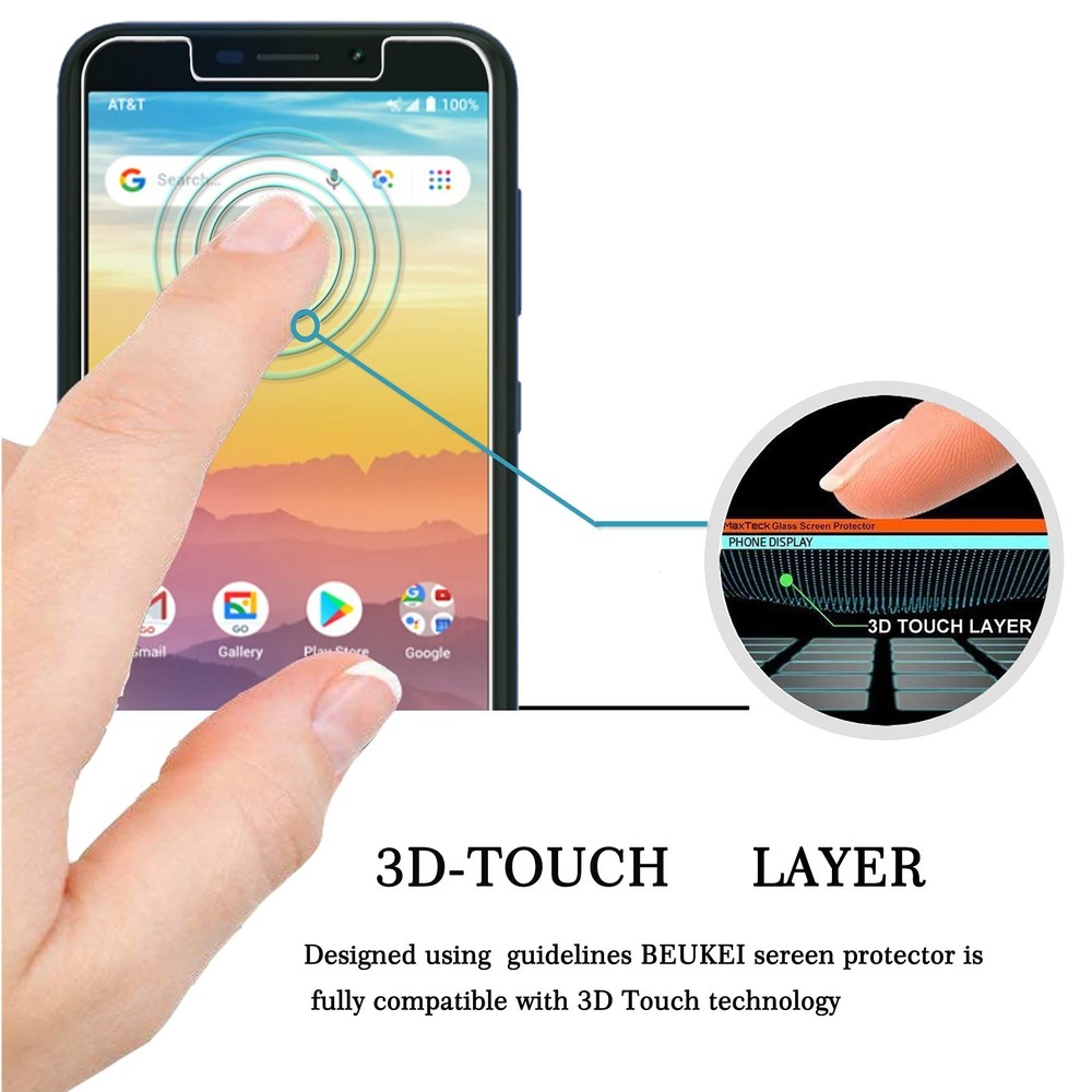(3 Pack) Compatible for ATT Calypso (U318AA) Screen Protector Tempered Glass,...