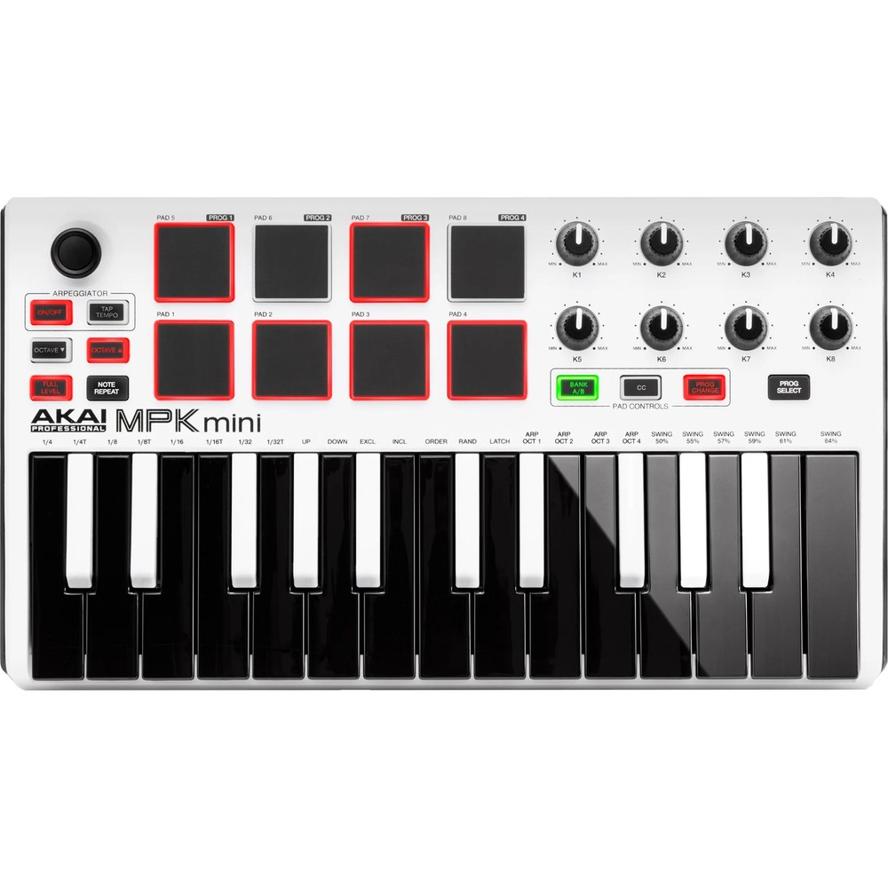 Akai Professional MPK Mini MKIII 25-key Keyboard Controller, S.E. White