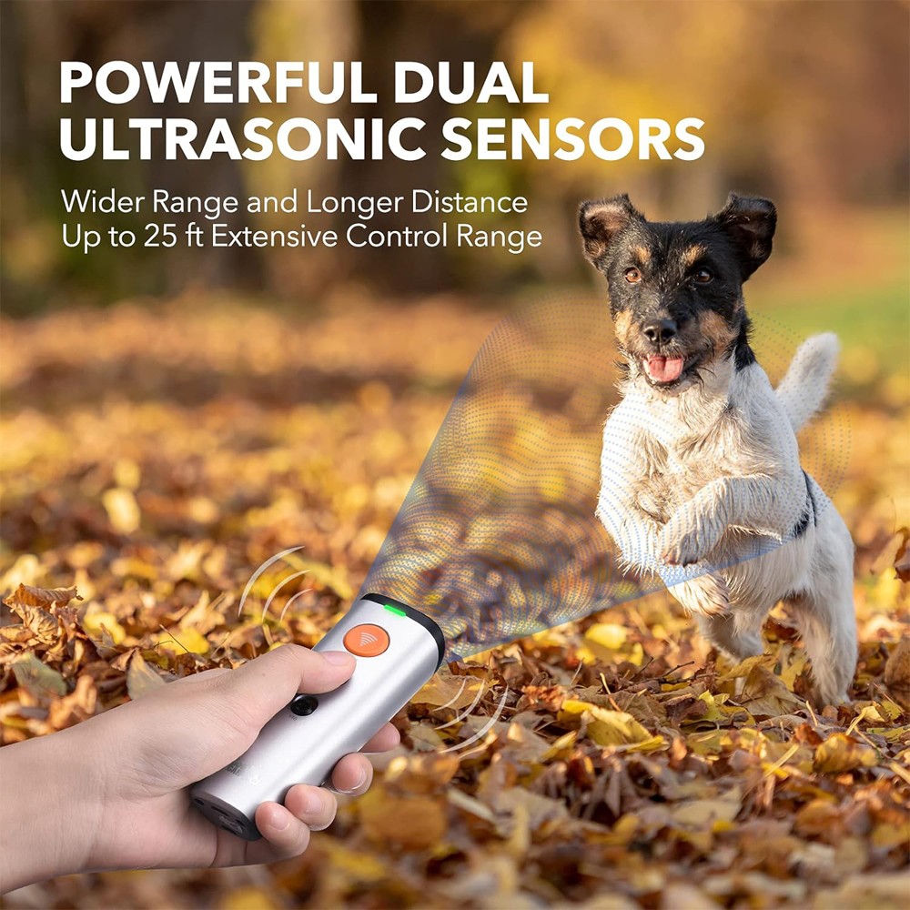 Ultrasonic Dog Repeller Anti Bark Device Stop Barking Humane Pet Training Tool