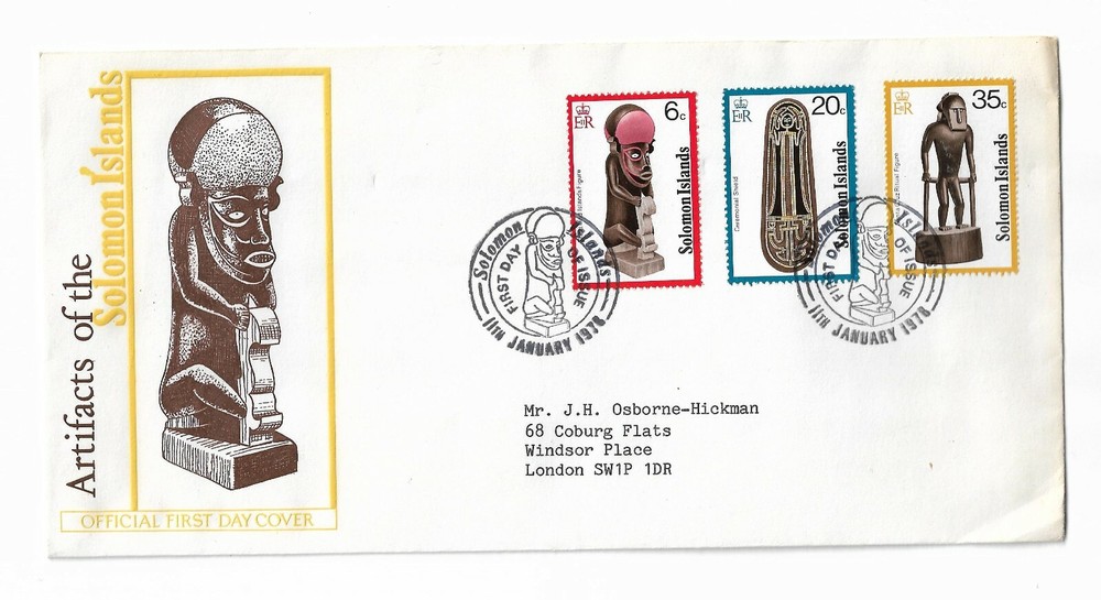 Solomon Islands First Day Cover Artifacts 1978 - addressed