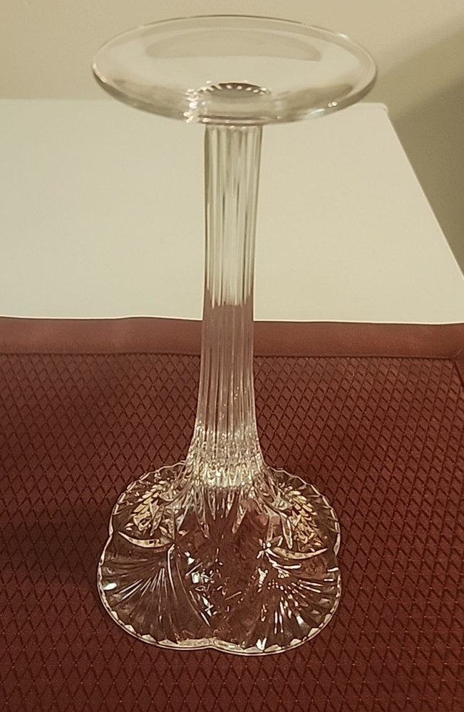 2 Beautiful Vintage Crystal Candlestick 8 3/4"