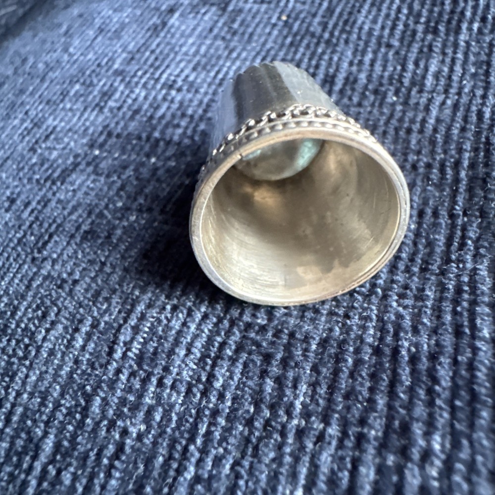 vintage sterling silver millefiori thimble