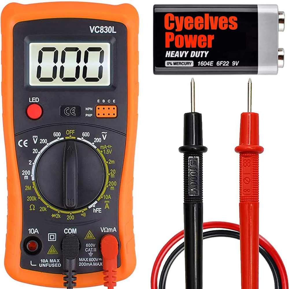 Digital Multimeter, Multimeter with AC DC Voltmeter & Ohm Volt Amp Tester, Multi