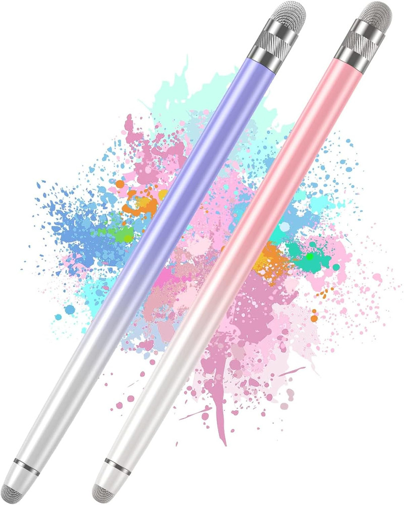 Stylus Pens for Touch Screens (2-Pack), for iPhone, iPad, Android, and Surface (