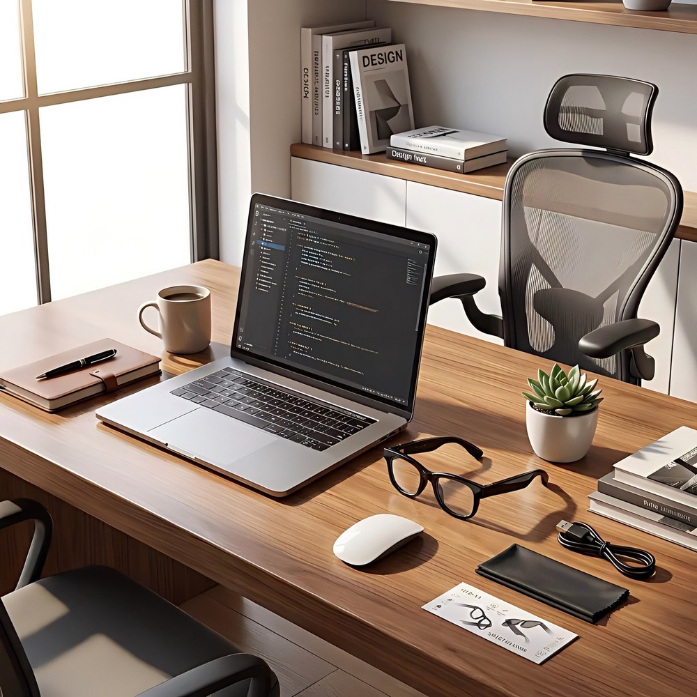 Smart Glasses, 2-in-1 Sunglasses & Blue Light Blocking, Interchangeable Lenses