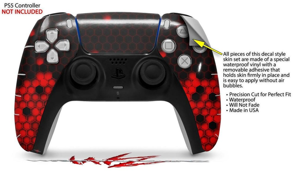 Skin Sony PS5 Controller HEX Red