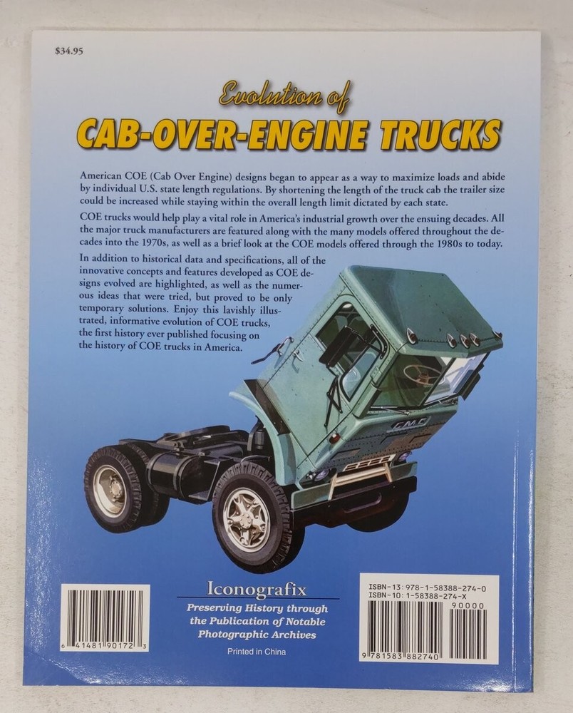 Evolution of Cab-Over-Engine Trucks Paperback Book By Norm Mort EX