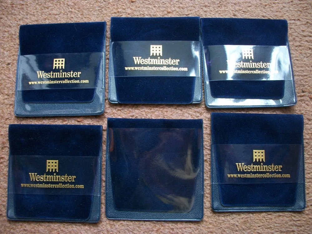 6 Navy Blue Westminster collection wallets