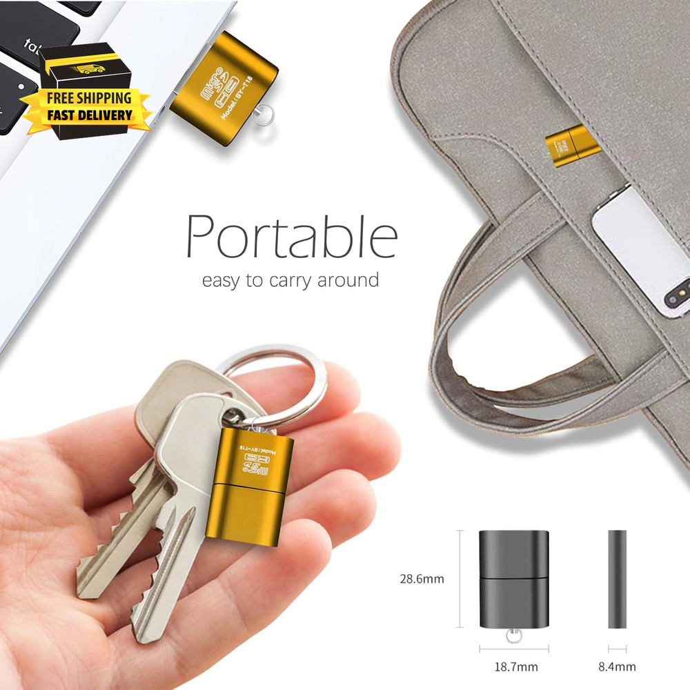 [3 Pack] Micro SD Card Reader for Android,Micro SD Card to USB Adapter, TF Card