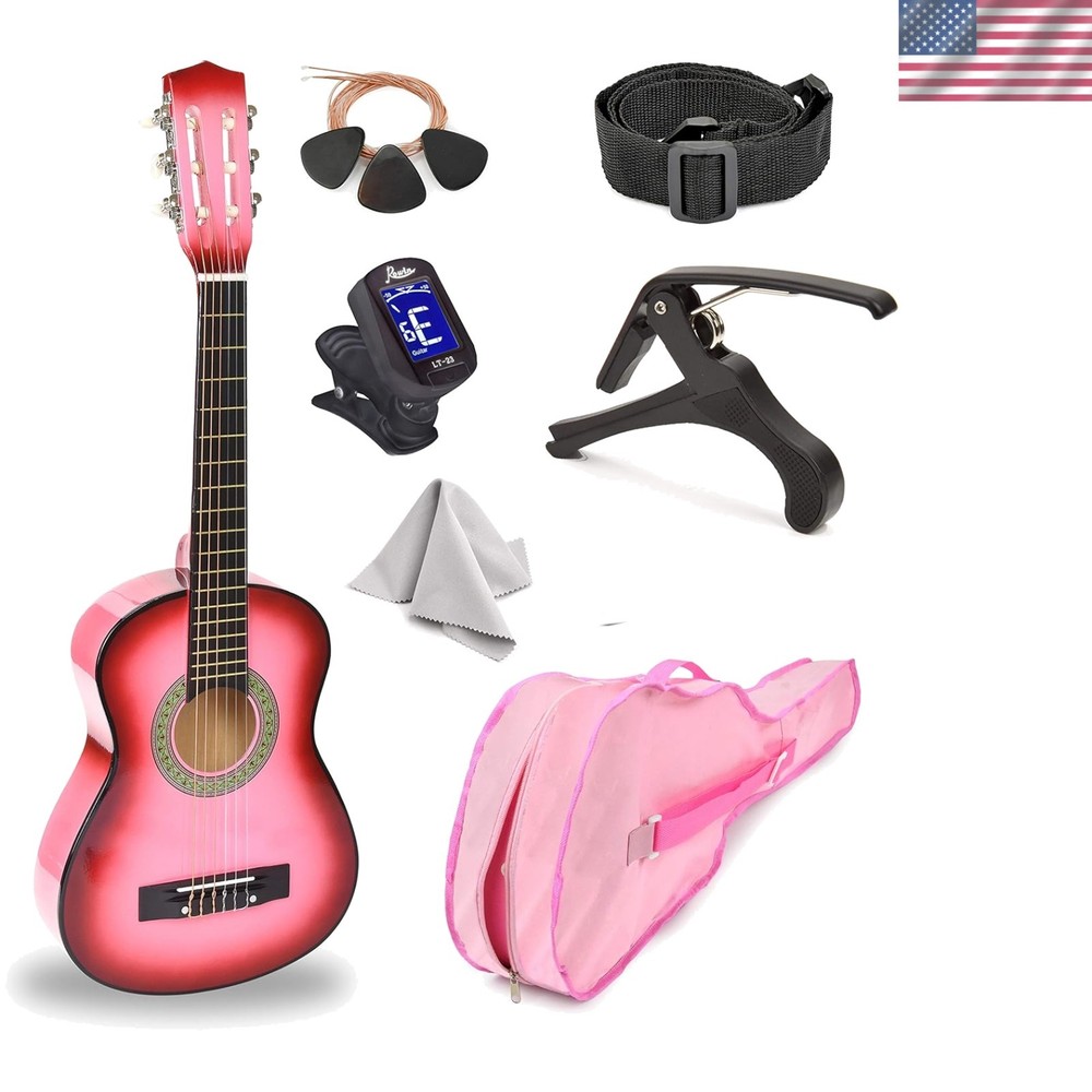Vibrant 30" Guitar for Kids - Includes Case, Picks & Tuner - Beginner Friendly