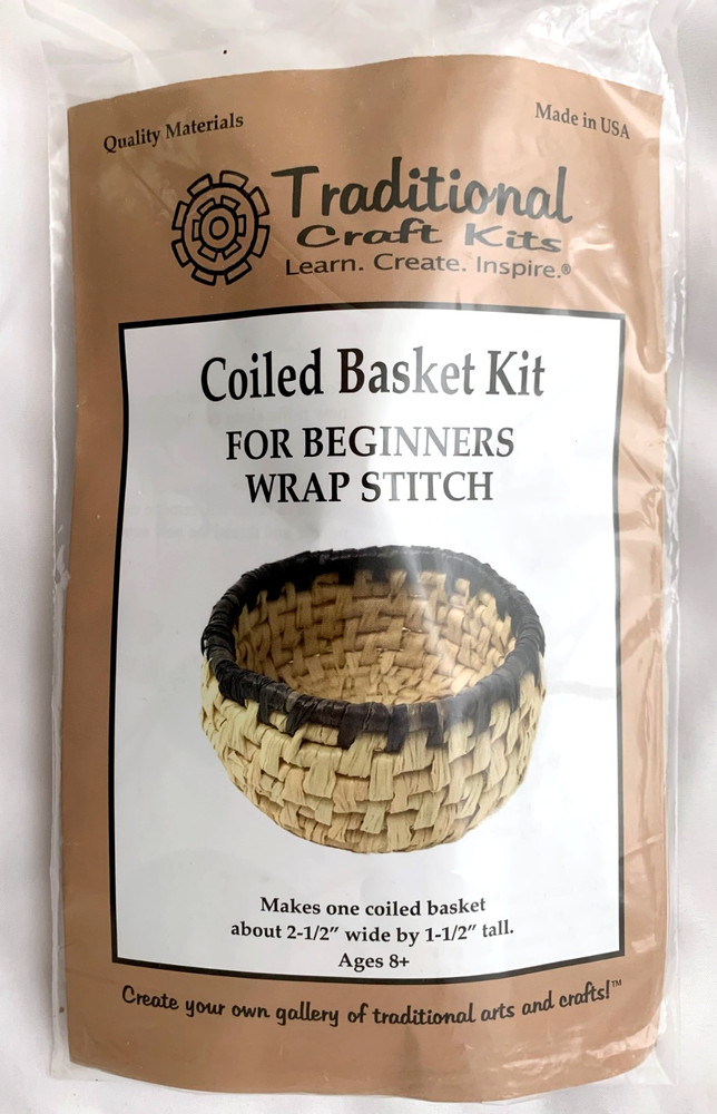 Traditional Craft Kits Coiled Wrap Stitch Basket Kit for Beginners