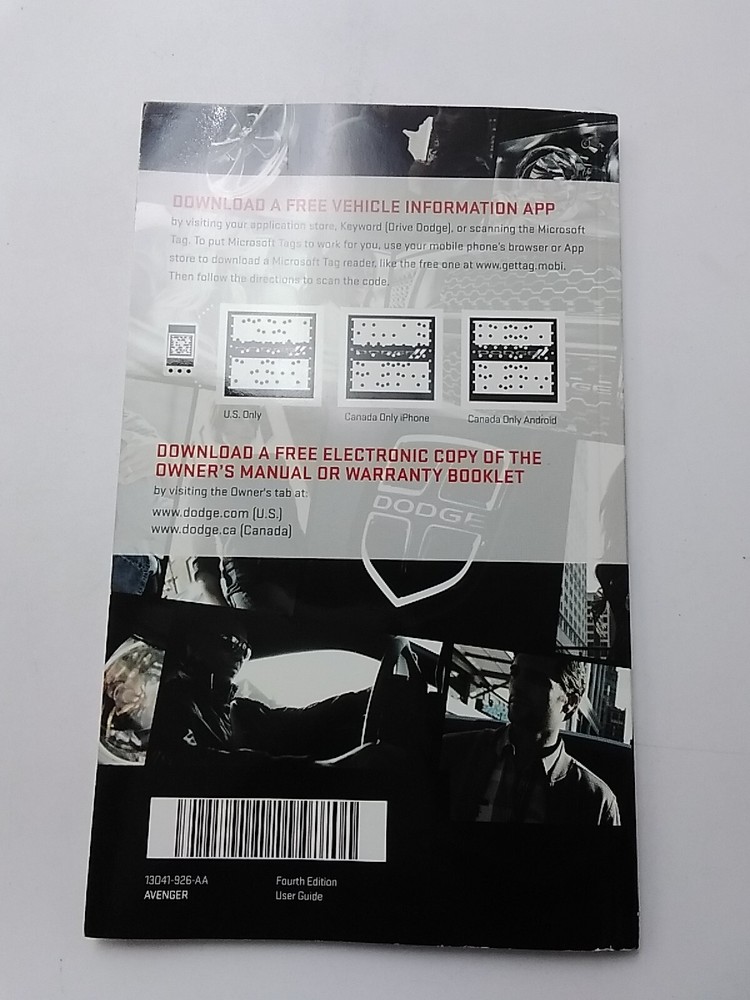 2013 Dodge Avenger User Guide OEM