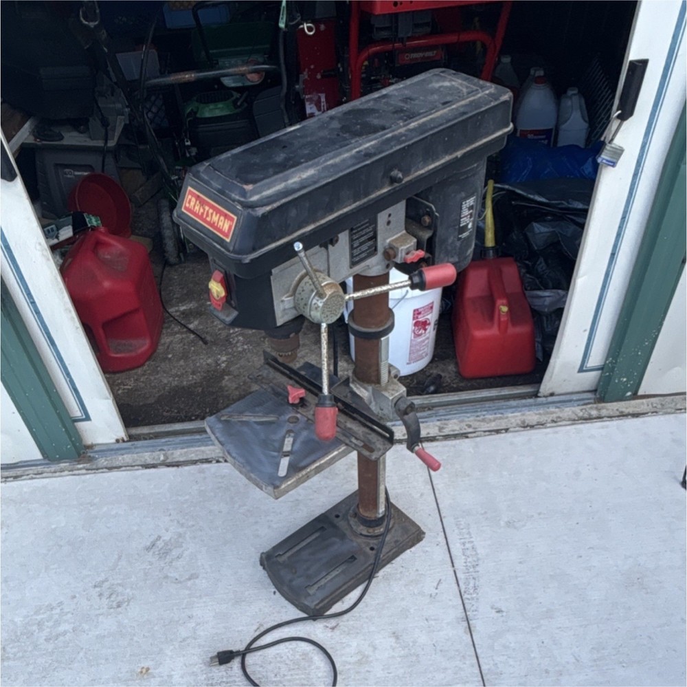 Craftsman Floor Drill Press Stand Adjustable Table Electric Power