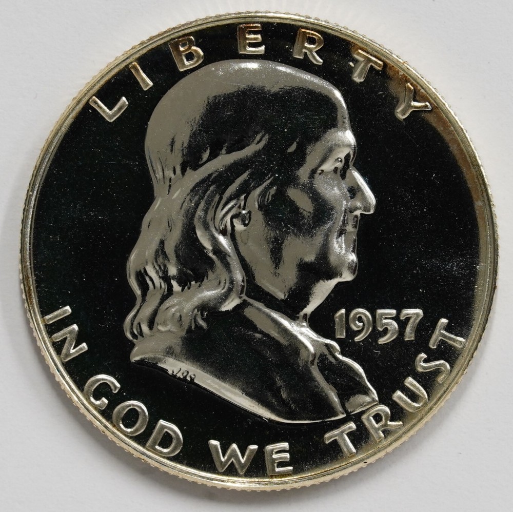 1957-(P) Proof Franklin Silver Half Dollar