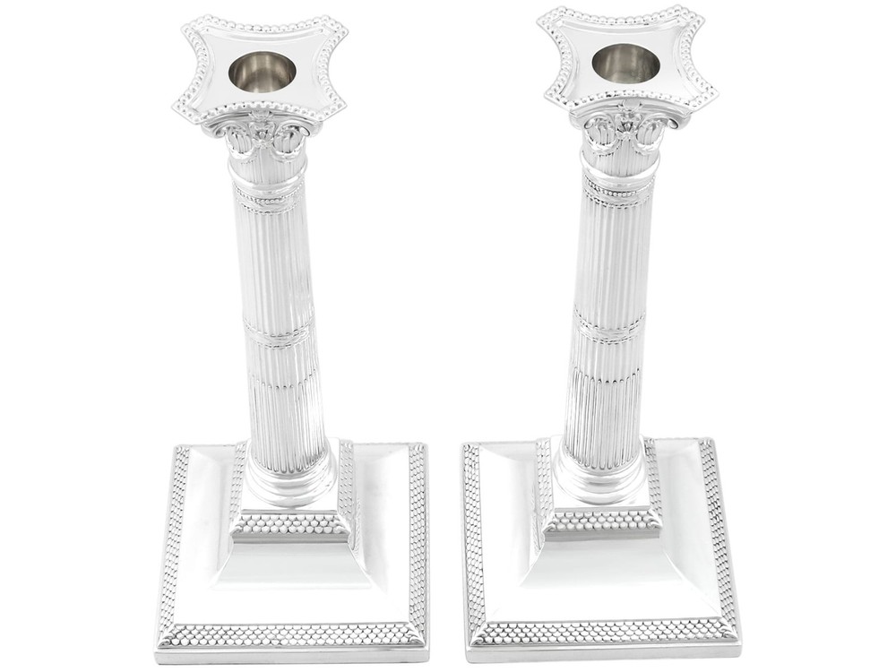 Antique Victorian Sterling Silver Candlesticks