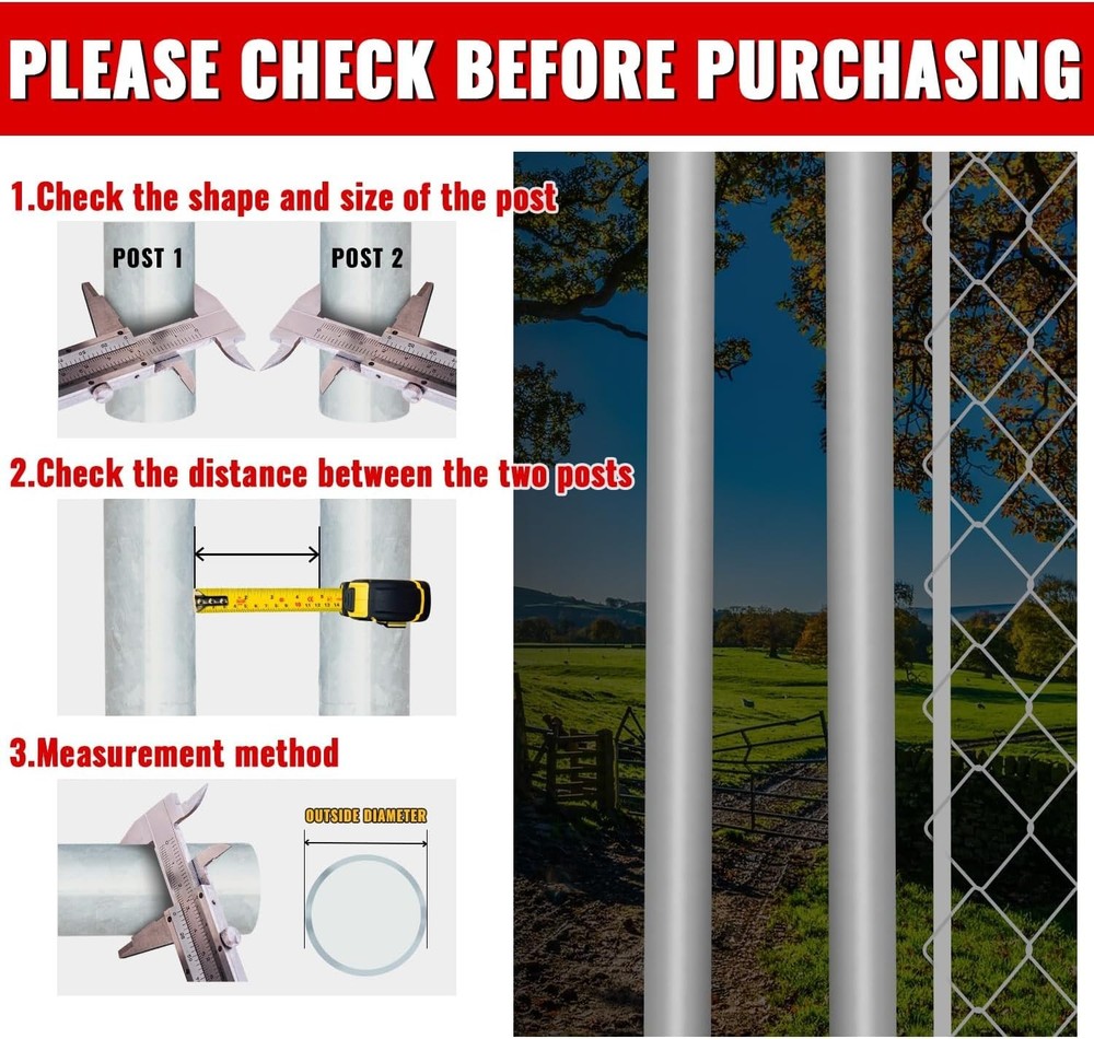 Fence Fork Lock Galvanized Steel 1 PCS for Chain Link Gates Security