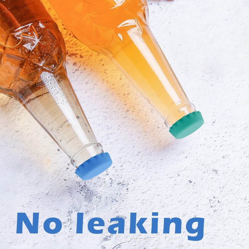 24 PCS Silicone Rubber Bottle Caps, 12 Colors Reusable Beer Caps for Home Bre...