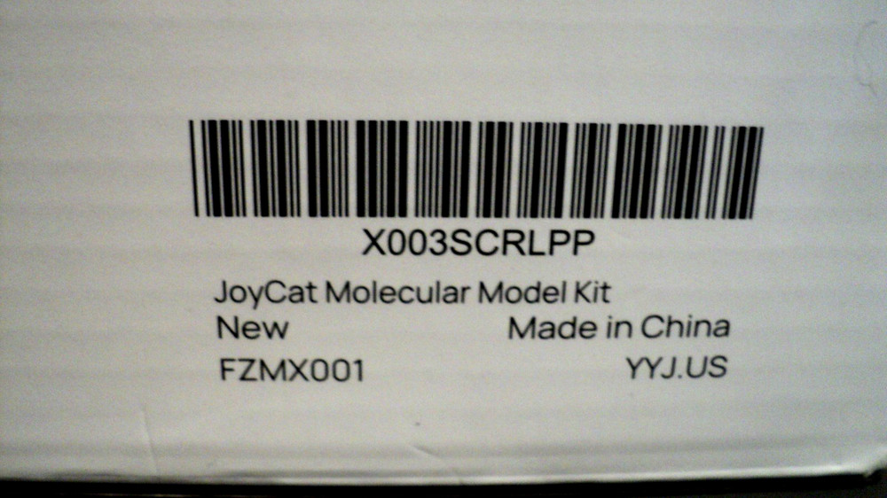 JOYCAT Molecular Model Kit: 404 Pieces: Box 7 1/4"x 11 3/4": Plastic Case