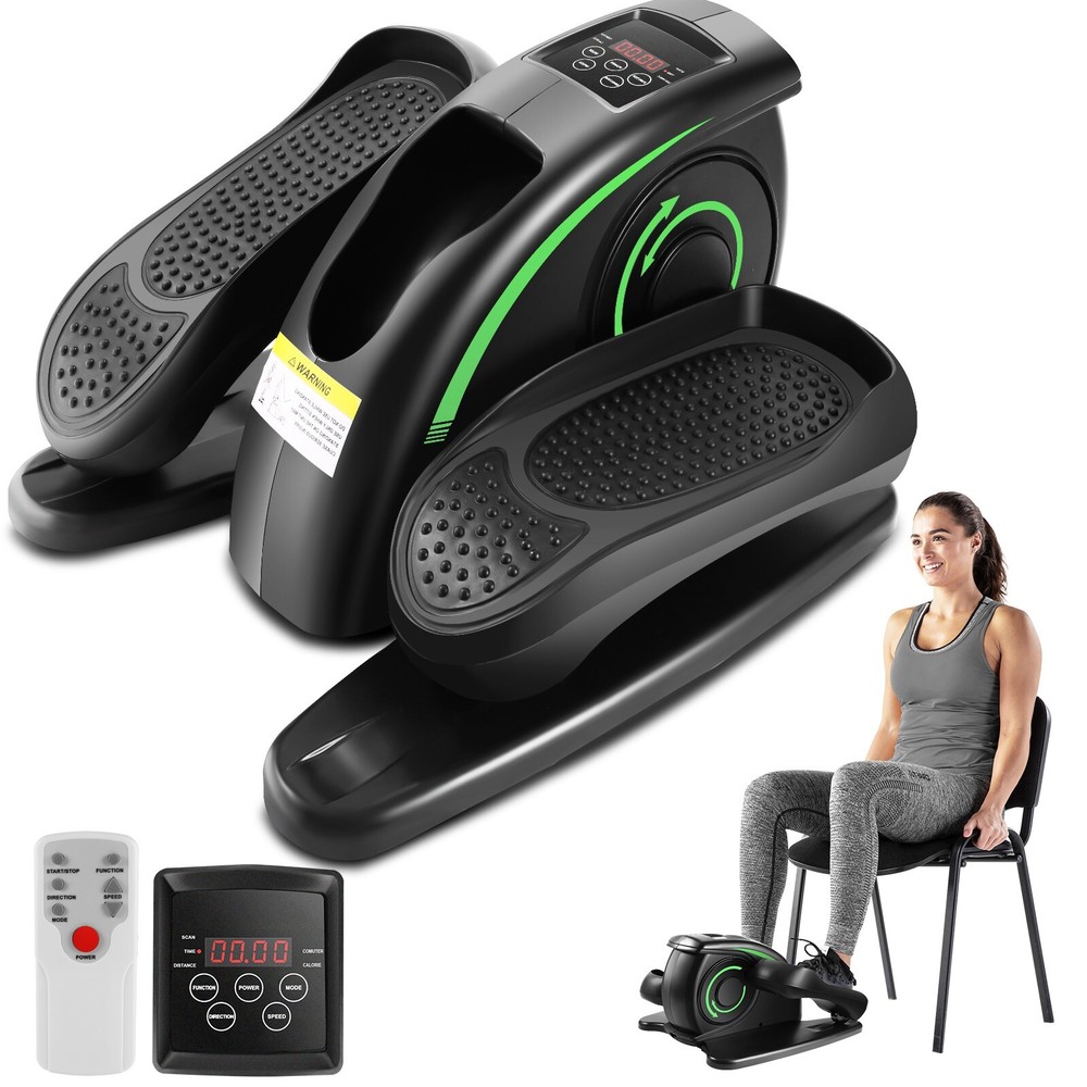 Under Desk Elliptical Machine Electric Seated Leg Exerciser w/LCD Remote Control