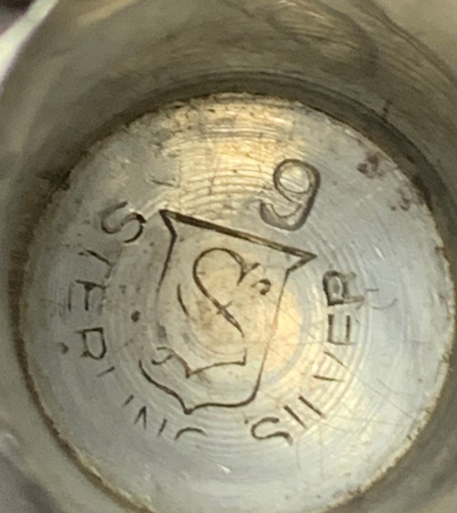 Sterling Silver Thimble, 8 Panel Simon Bros, Size 9, No Monogram