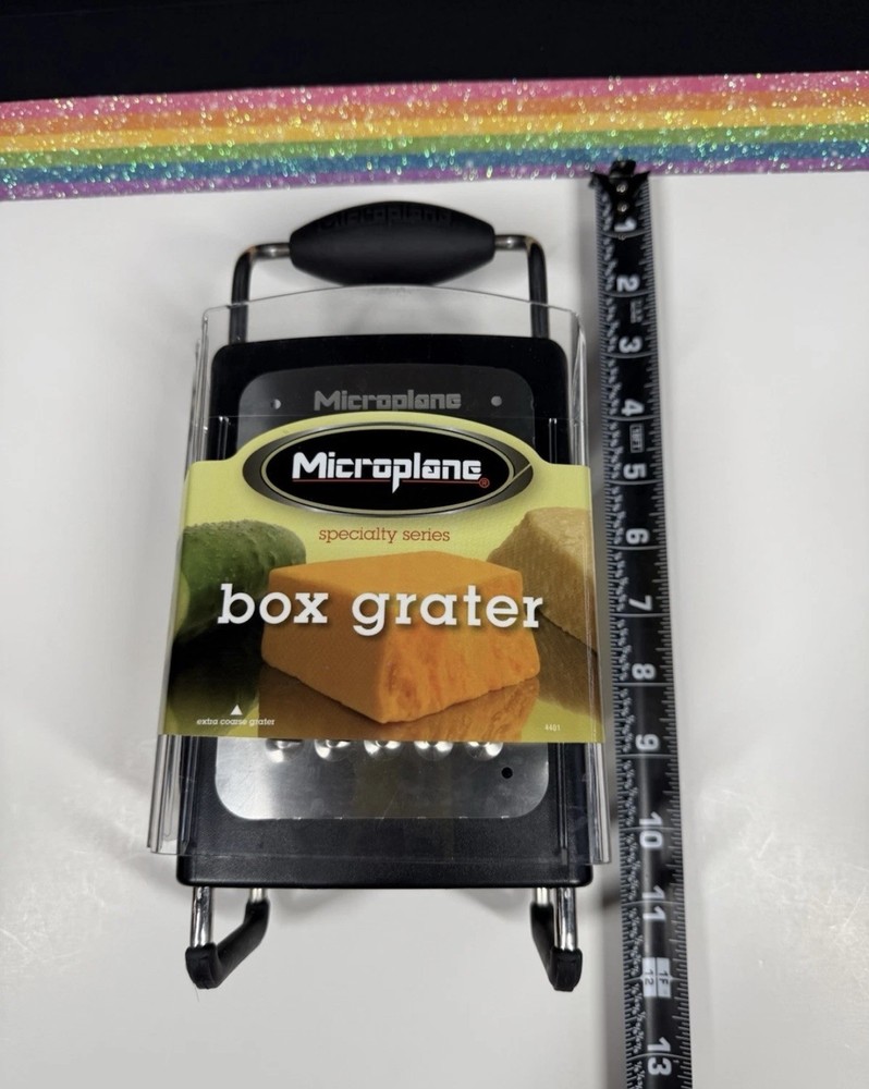 Rare Microplane Four Sided Box Grater commercial grade super sharp