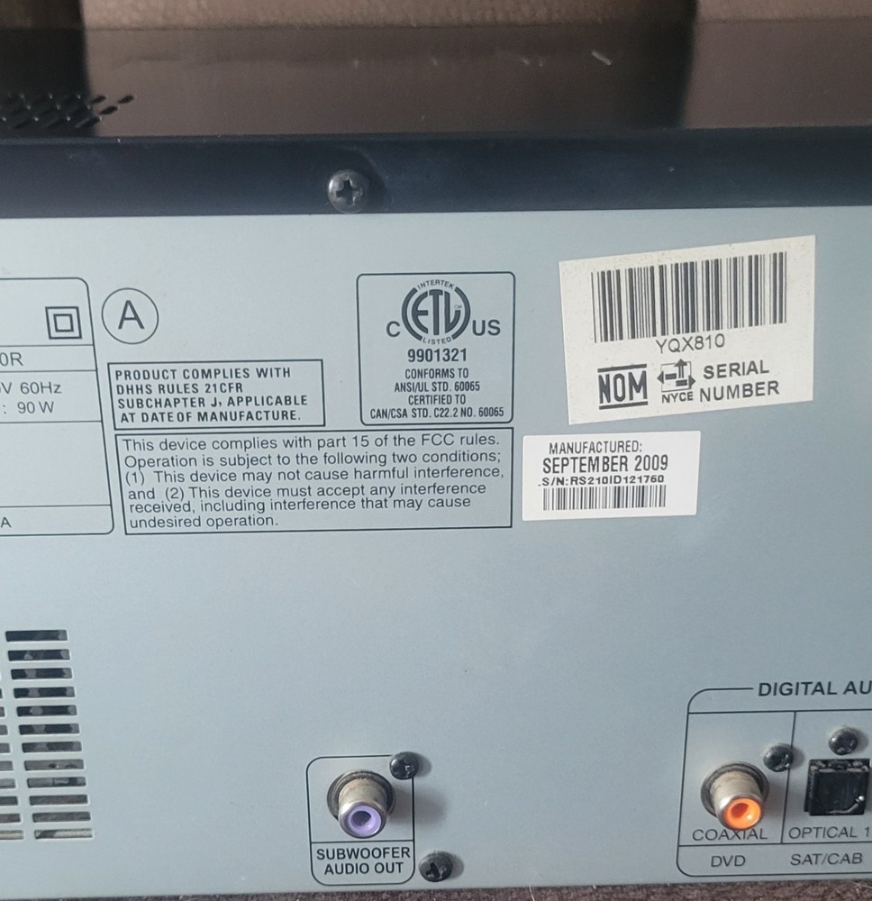 Rca RT2870R Audio Reciever No Remote