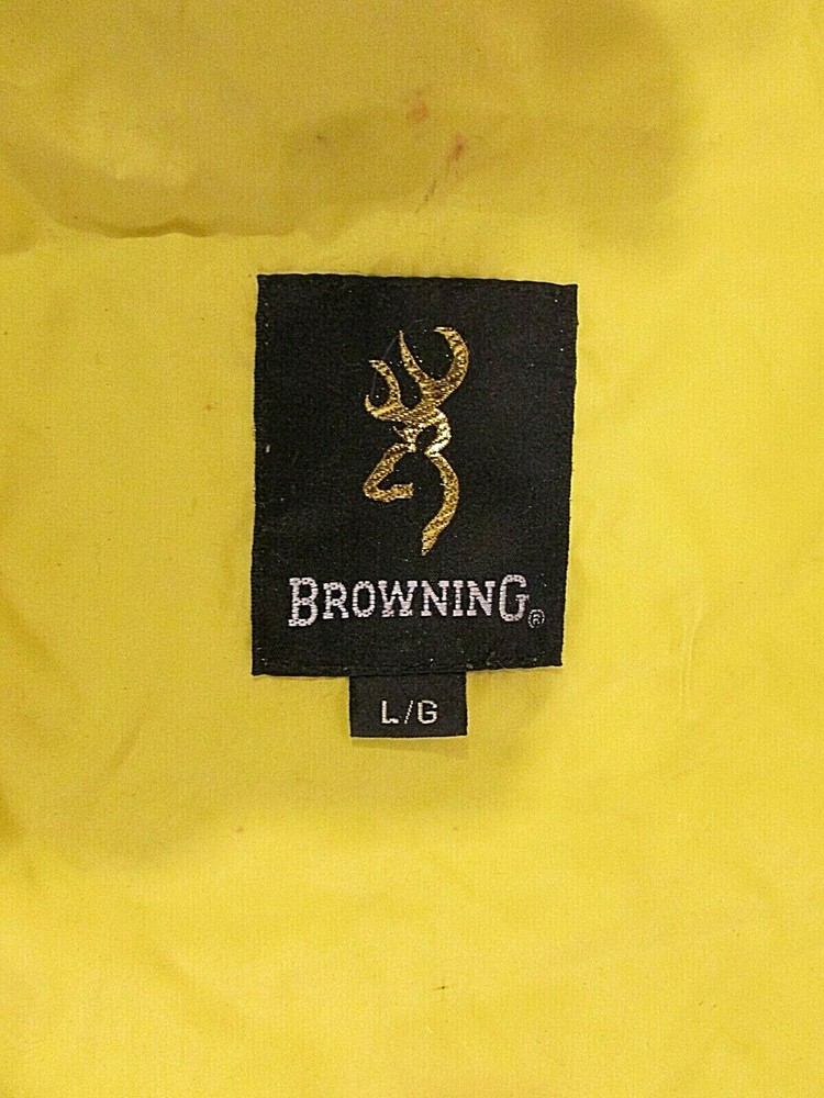 Empty Browning Ammunition Hunting Yellow Nylon 8x13 Drawstring Bag
