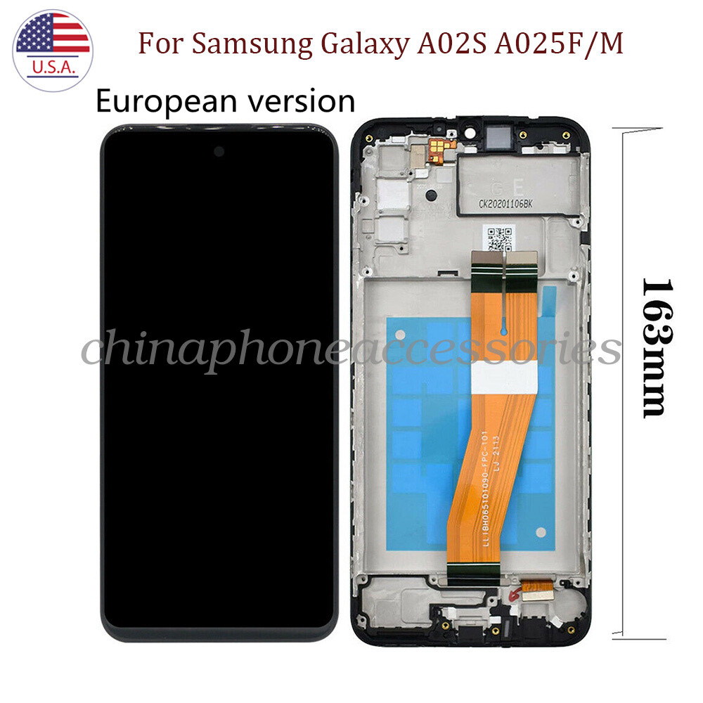 Replacement For Samsung Galaxy A02S A025F A025M LCD Touch Screen Digitizer Frame