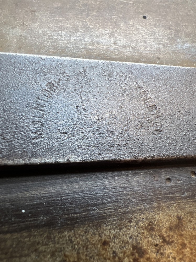 Antique flat sad iron cast iron ironing primitive Swedish Maker signed. #4