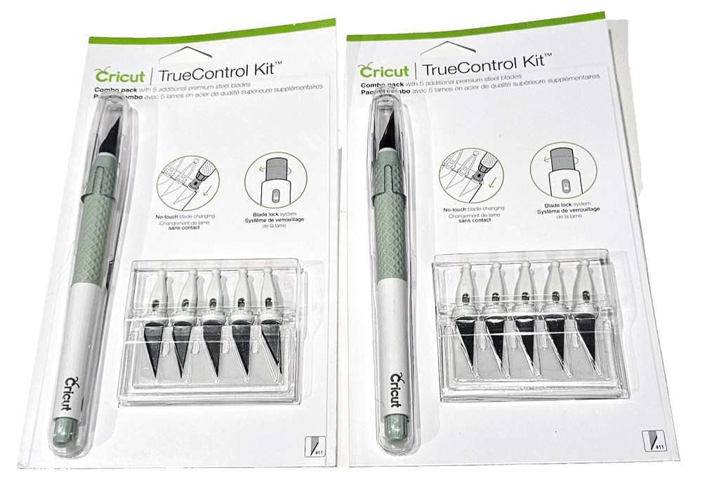 2 Pack Cricut True Control Kit Combo Pack 5 Additional Premium Steel Blades